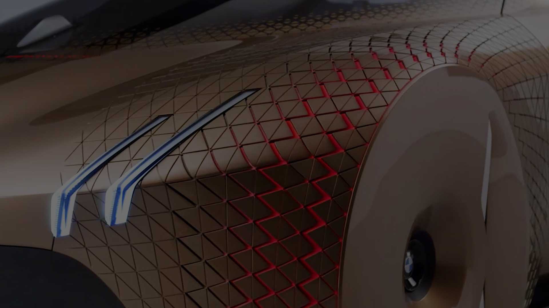 Das Bild zeigt einen Reifen der rot leuchtet. Er sieht abstrakt animiert aus. Das Bild dient als verdunkeltes Titelbild für den Portfolioeintrag BMW Group – 3D Druck/Additive Manufacturing Campus von Panda Pictures.